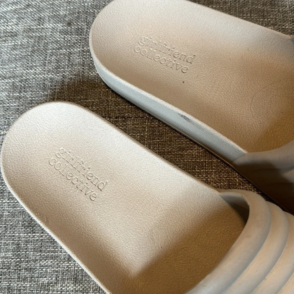 Girlfriend collective white flip-flops